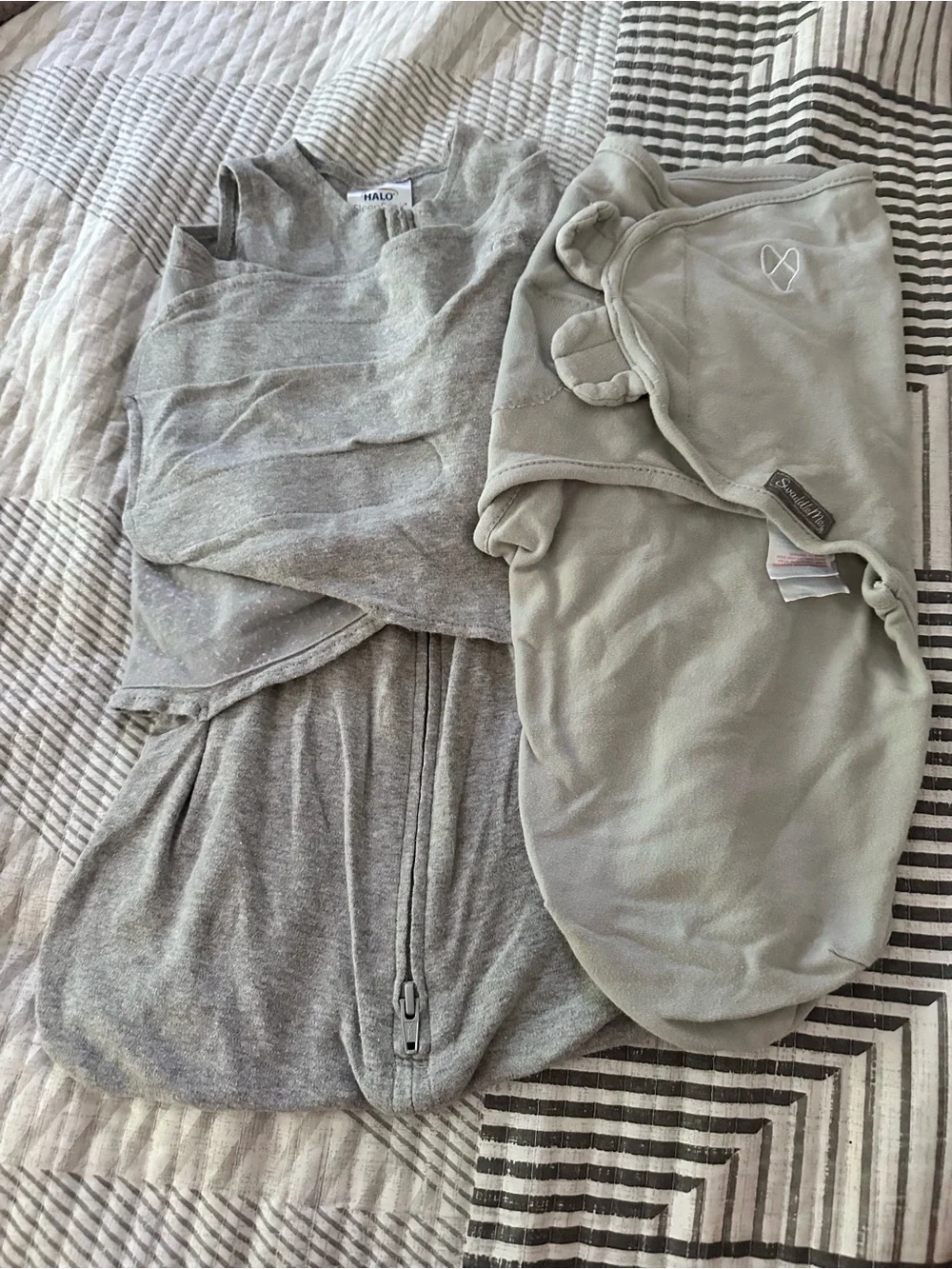 Halo Light Grey Swaddle and Sleep Sack Set